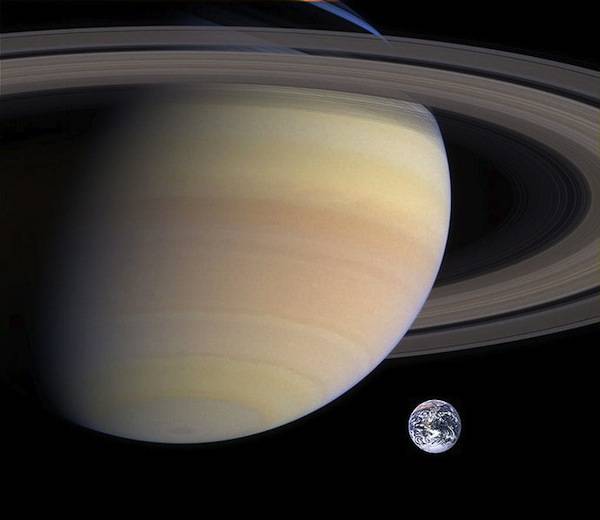 Saturn, second largest planet