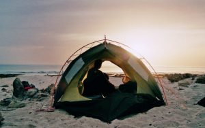 camping at the beach